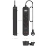 Aisens Regleta con Interruptor ASPS-2A2C11-BK con 3 Tomas de Corriente y 4 Puertos USB, Negro